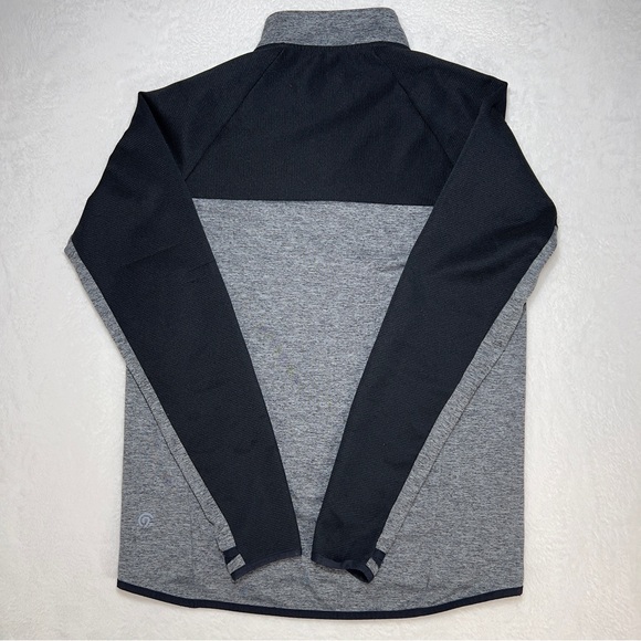 Champion Pullover Men’s M Quarter Zip Avtivewear with Thumbholes Grey & Black - Picture 5 of 16